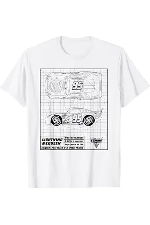 Disney Cars Lightning McQueen Blueprint Maglietta