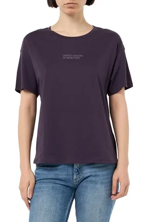 Benetton T-Shirt 30963M04R Parte Superiore del Pigiama, , S Donna