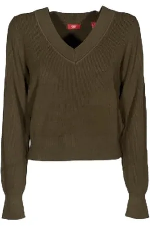 ESPRIT 113ee1i347 Maglione, 350/kaki Verde, S Donna