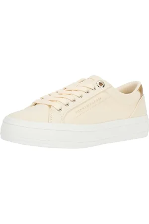 Tommy Hilfiger Donna Sneakers Vulcanizzate Scarpe, Bianco (Calico), 40