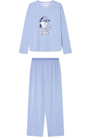 Women secret Long Pyjama Multilicense Lucky Love Snoopy Pigiama, , M Donna