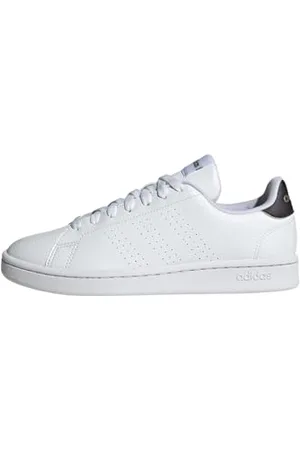 adidas Advantage Shoes, Scarpe da Tennis Uomo, Cloud White/Cloud White/Green, 46 EU