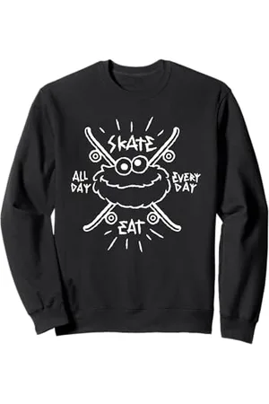 Sesamstraat Skate All Day Every Day White, Felpa