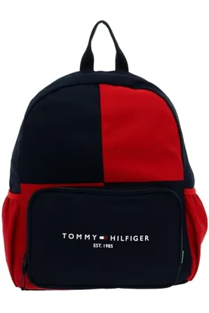 Tommy Hilfiger TH Established Kids Backpack Deep Crimson Colorblock