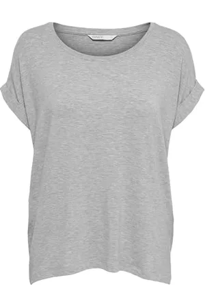 ONLY Onlmoster S/S O-neck Top Noos Jrs, Maglietta a Maniche Corte Donna, (Light Grey Melange), 40 (Taglia Produttore: L)