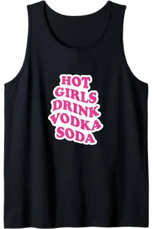 College Le ragazze calde bevono la soda della vodka Canotta