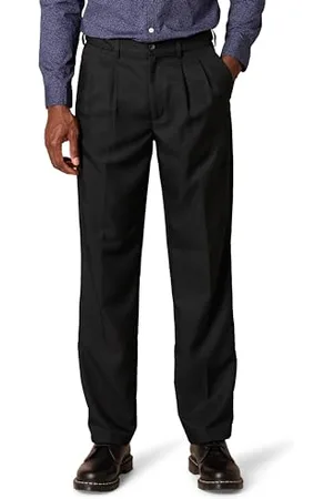 Amazon Pantaloni da Abito con Pinces con Vita Espandibile in Vita e Vestibilità Classica Uomo, , 48W / 34L