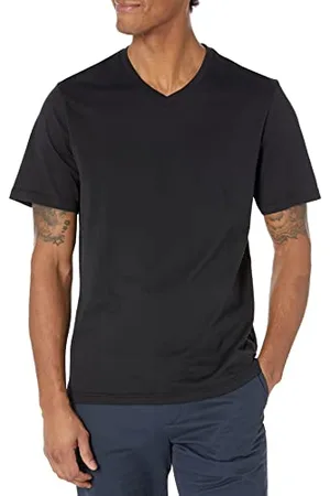 Amazon Maglietta a Maniche Corte con Scollo a V dalla vestibilità Standard (Disponibile nelle Taglie Big & Tall) Uomo, Pacco da 2, , L