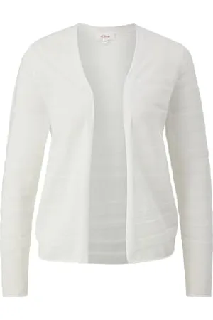 QS by s.Oliver 2144334 Cardigan con Motivo Strutturato, , 54 Donna