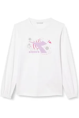 Diadora Jg. T-shirt Ls Gloss, T-shirt Bambine e ragazze, (Optical White), XS