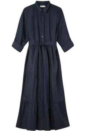 Springfield 3.fq. Vestido Midi Popelin Liso Vestito Casual, , 38 Donna