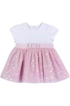 chicco Vestito Elegante Neonata, a Maniche Corte, Ideale per Eventi, Feste o Altre Occasioni, Designed in Italy, Abbigliamento Neonata 0-24 Mesi, Idee Regalo Nascita