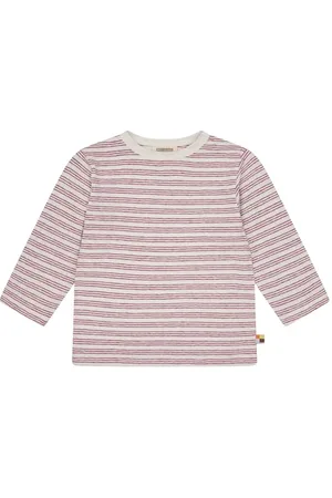 loud + proud Streifen mit Leinen und Bio Baumwolle, GOTS Zertifiziert Maglia a Maniche Lunghe, , 62/68 cm Bambine e Ragazze
