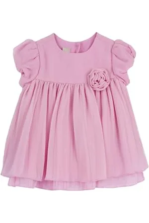 chicco Vestito Elegante Neonata, a Maniche Corte, Ideale per Eventi, Feste o Altre Occasioni, Designed in Italy, Abbigliamento Neonata 0-24 Mesi, Idee Regalo Nascita