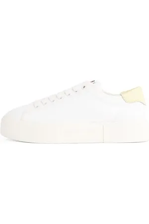 Tommy Hilfiger Donna Sneakers in Tela Flatform Eleganti, Bianco (Ecru), 40 EU