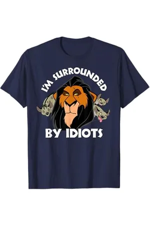 Disney Lion King Scar Surrounded by Idiots Maglietta