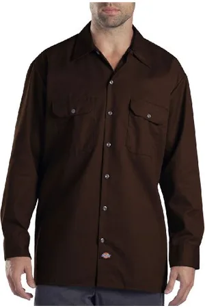 Dickies Camicia a maniche lunghe uomo, (Dark Brown), XXXL