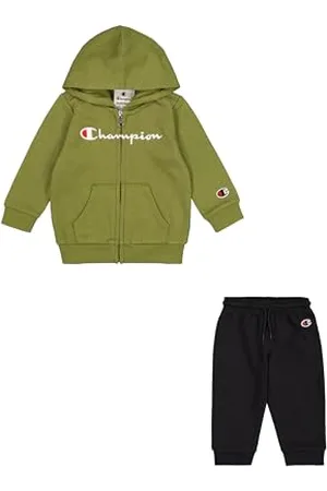 Champion Legacy Script Shop TD (306898) -Ultra-Light Powerblend Fleece Hooded Completo, (GNUM/NBK), 6 Mesi Bambino