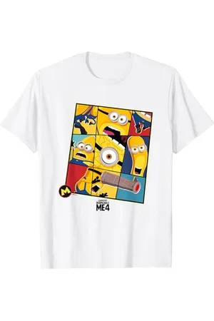 Minions 4 Iconic Minions Comic Style Big Chest Panels Maglietta