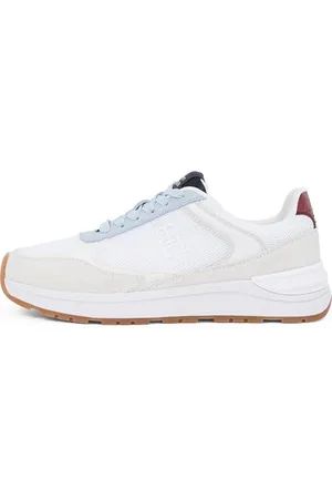 Tommy Hilfiger Donna Sneakers Runner Casual Fashion Mix Eleganti, (White), 39 EU