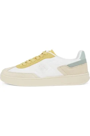 Tommy Hilfiger Donna Sneakers Court Heritage Profilo Basso, Avorio (Muslin), 38 EU