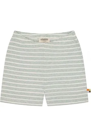loud + proud Ringel mit Leinen, aus Bio Baumwolle, GOTS Zertifiziert Pantaloncini, , 98-104 Unisex-Bambini