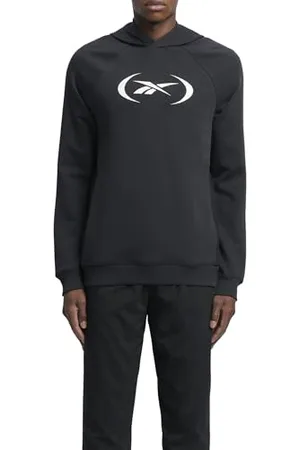 Reebok Basketball Hoodie Giacca, Grigio Erica Scura, L Uomo