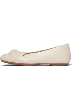 FitFlop Delicato Soft-Twist Leather Ballet Flats, Ballerine Donna, , 39 EU