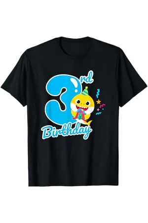 Baby Shark 3° Compleanno Blu 3 anni Maglietta