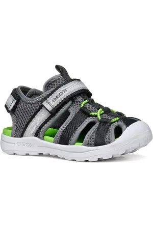 Geox J VANIETT Boy A, Sandalo, Dk Grey/Green, 35 EU