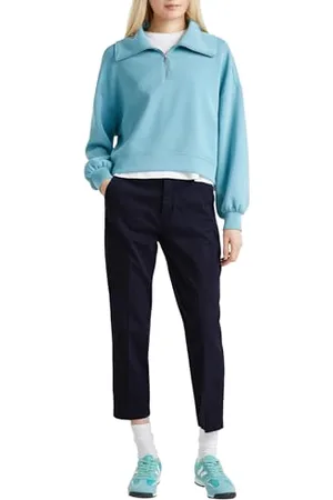Benetton Pantalone 4CDR558R5, Blu Notte 252, 34 Donna