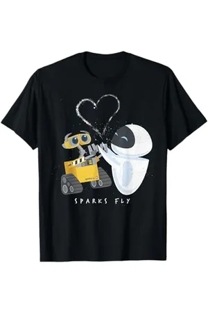 Disney Pixar Wall-E & Eve Sparks Fly Portrait Maglietta
