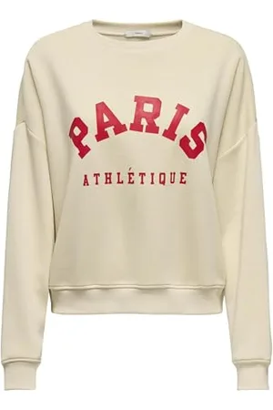 ONLY Onlsweat Life L/S Crew O.Size State Noos Felpa con Stampa, , M Donna