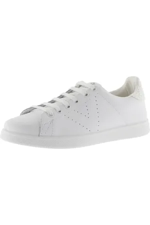 victoria 1125104-KIDS Sneaker Tenis Pelle & Tallone Glitter & Logo FUSTELLATO a Collo Basso Bambina Blanco 26