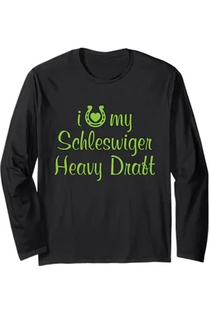 Hip Spettacolo equestre I Love My Schleswiger Heavy Draft Horse Maglia a Manica