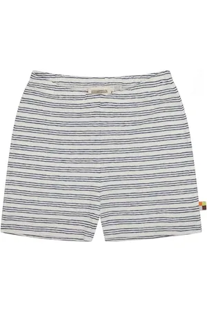 loud + proud Ringel mit Leinen, aus Bio Baumwolle, GOTS Zertifiziert Pantaloncini, , 74-80 Unisex-Bambini