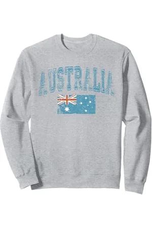 Threadrock Bandiera australiana vintage retrò sbiadita Felpa