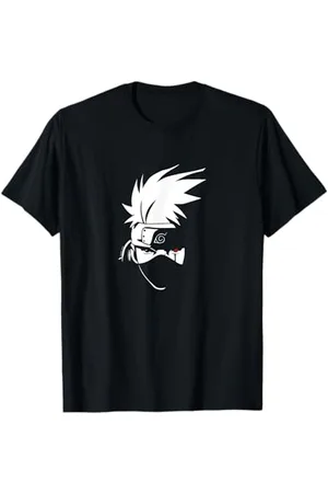 Naruto Shippuden Kakashi Head Anime Maglietta