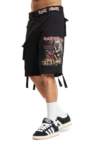 Brandit Iron Maiden Savage Shorts The Number of The Beast Black Edition, Uomo, Black, M