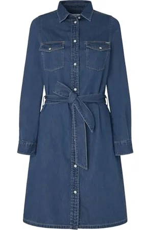 Pepe Jeans Regular Dress Pl953581 Vestito, (Denim-HT8), S Donna