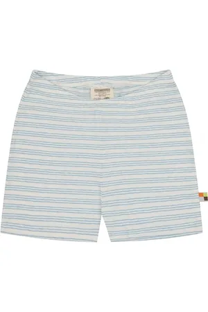loud + proud Ringel mit Leinen, aus Bio Baumwolle, GOTS Zertifiziert Pantaloncini, , 74-80 Unisex-Bambini