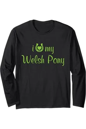Hip Istruttore di equitazione con cavalli pony gallesi I Love My Welsh Maglia a Manica