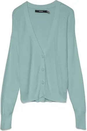 VERO MODA Vmnewlexsun LS Short V-Neck Car Ga Noos, Maglione Cardigan Donna, , S