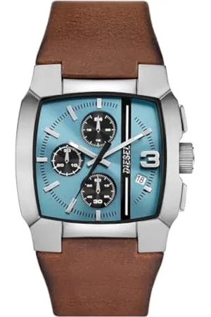 Diesel Orologio Analogico al Quarzo Uomo con Cinturino in Pelle DZ4675
