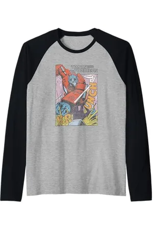 TRANSFORMERS Optimus Comic Crunch Maglia con Maniche Raglan