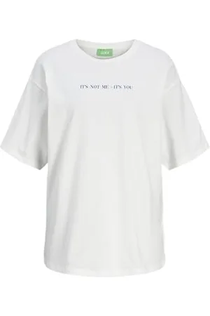 JJXX Jxselma Loose SS Tee Jrs T-Shirt, Blanc De Blanc, S Donna