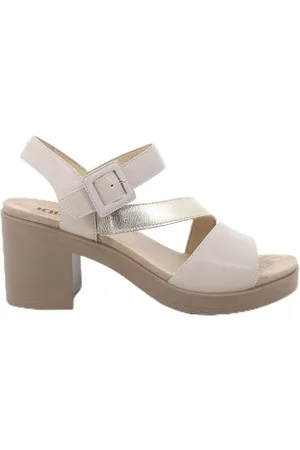 IGI&CO D.Aisha, Sandali con Tacco Donna, Panna-PLATINO, 35 EU