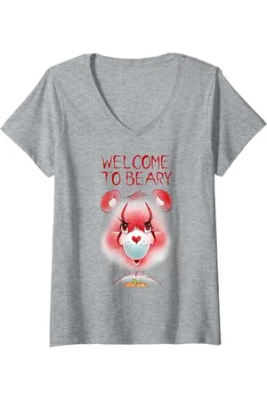 Care Bears Donna Clown Smile Maglietta con Collo a V