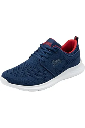 Lonsdale London Steelton, Scarpe per Jogging su Strada Uomo, Blu Navy, Rosso e Bianco, 44.5 EU