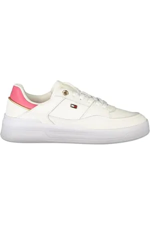 Tommy Hilfiger Donna Sneakers da Runner Essential Basket Profilo Basso, Bianco (Ancient White/Heritage Pink), 37